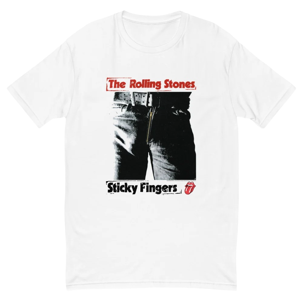 The Rolling Stones Sticky Fingers White Tee - The Sound of Vinyl