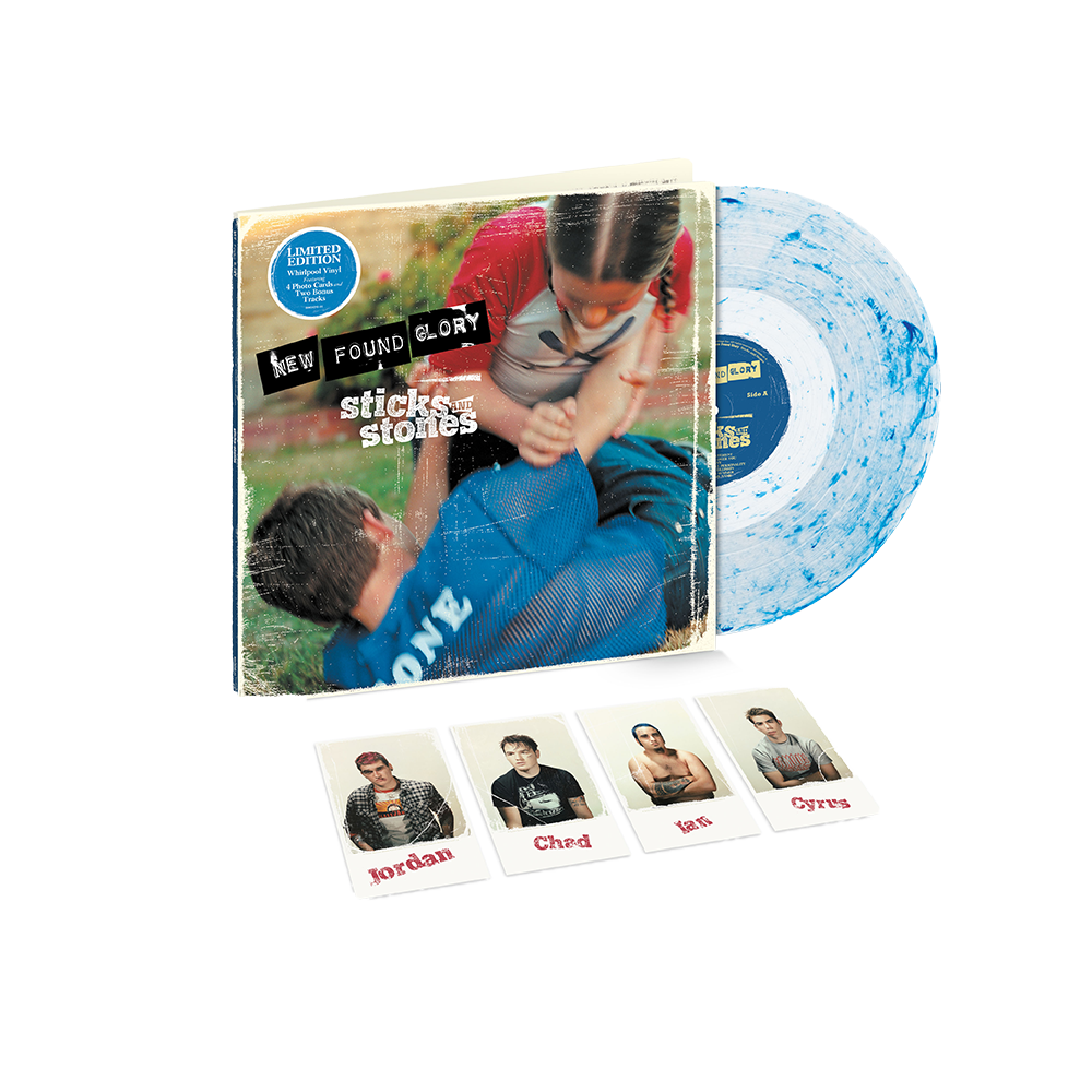 New Found Glory shops Sticks And Stones 20th Anniversary Blue Splatter Vinyl