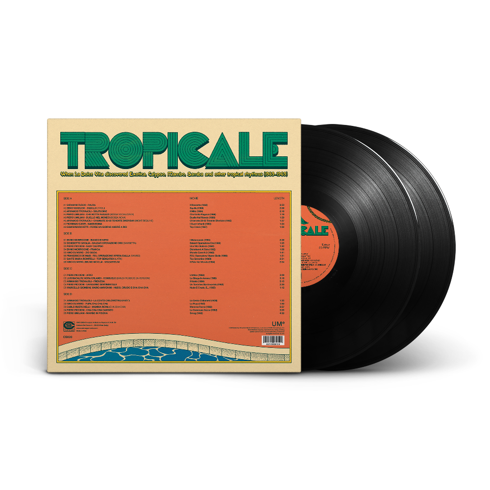 TROPICALE: When the Dolce Vita discovered exotica, calypso, mambo, samba and other tropical rhythms (1959–1969) 2LP Back