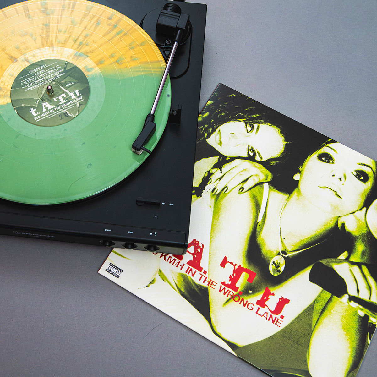 200 km/h In The Wrong Lane (Green/Gold Nugget Split Splatter) 1LP-2
