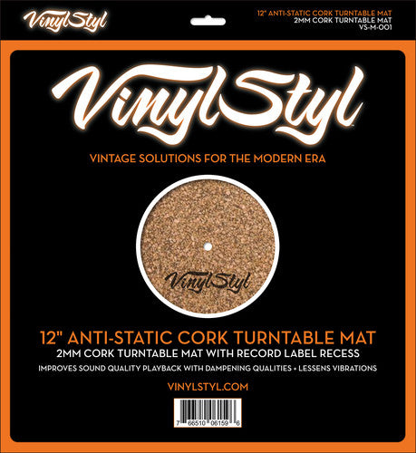 Vinyl Styl 12" Anti-Static Cork Turntable Mat
