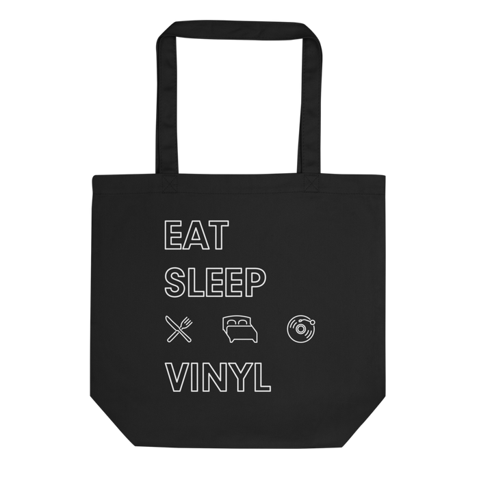 Eat. Sleep. Vinyl. Tote Bag (Black)