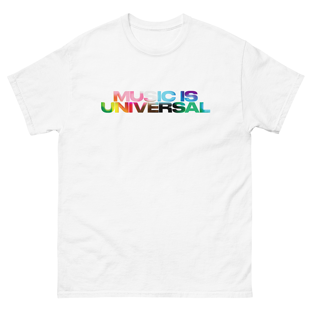 Music Is Universal Short Sleeve T-shirt (White) Front