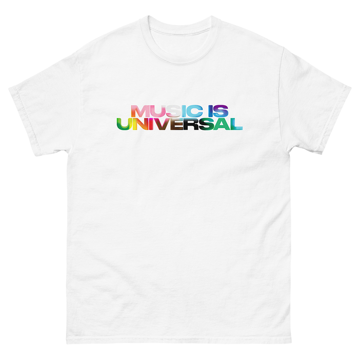 Music Is Universal Short Sleeve T-shirt (White) Front