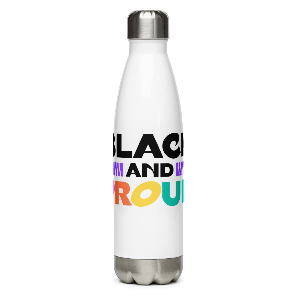 Black & Proud Stainless Steel Water Bottle - IMG 1