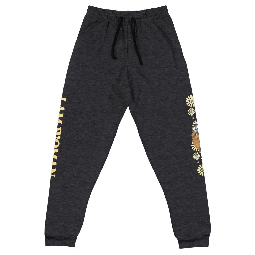 I Am Woman Joggers (Black) - Front