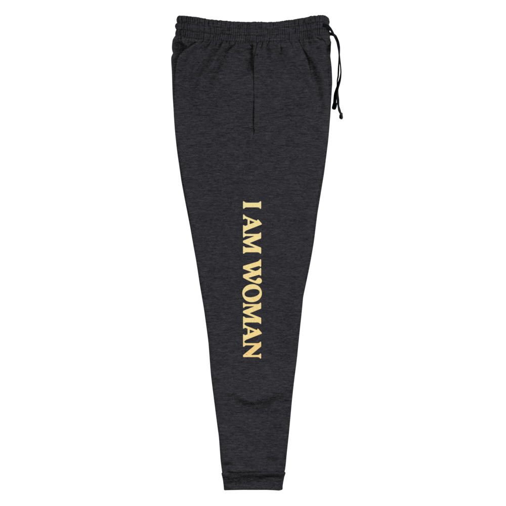 I Am Woman Joggers (Black) - Left Side