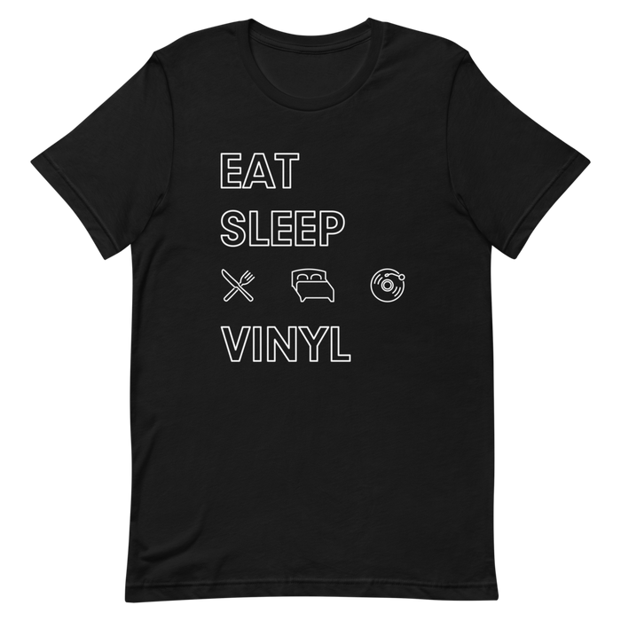 Eat. Sleep. Vinyl. T-Shirt (Black)
